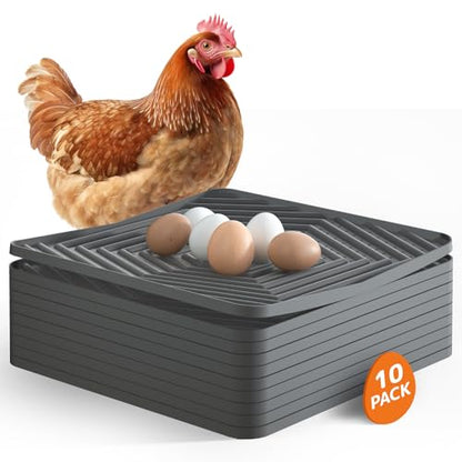 Pawtners Chicken Nesting Box Liners: Washable Nesting Pads for Laying Eggs, 12x12, 10 Pack - color: Grey - 10Pack