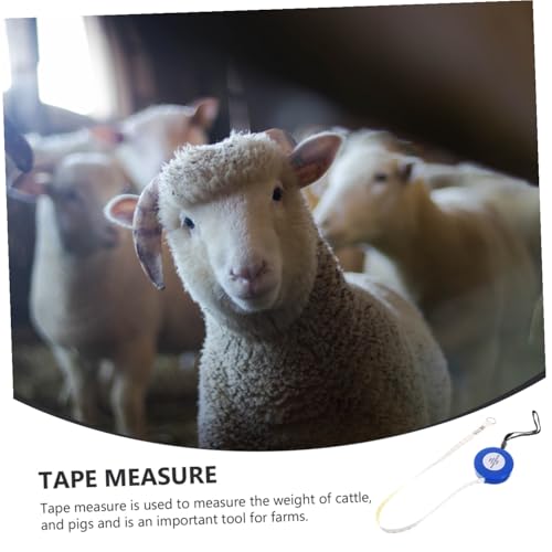 Animal Weight Tape Measure for Cattle and Pigs, 2.5m Blue Girth Measuring Tape for Goat, Horse, and Livestock Body Size Measurement Style
