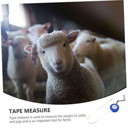 Animal Weight Tape Measure for Cattle and Pigs, 2.5m Blue Girth Measuring Tape for Goat, Horse, and Livestock Body Size Measurement Style