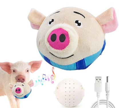Interactive Toy for Mini Pig - Pigs Toy, Bouncing Toy Ball with Music and Recording for Mini Pigs, Pet Pig Supplies, Moving Ball Chew Toys for Pig to Keep Them Busy for Boredom