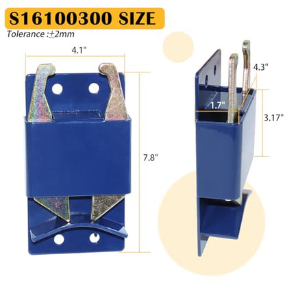 2PK S16100300 Heavy Duty Two Way Gate Latch, Blue, 1-5/8" to 2" Dia | Replaces 2 Way Gate Latch Farm Gate Latch Round Tube Gate Two Way Fence Gate Latch for Metal Gates, Farms, Ranches, Pastures - color: 2XS16100300