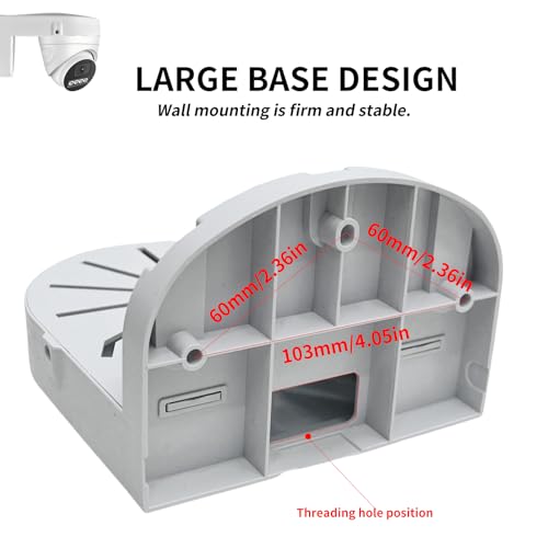 Indoor Outdoor Camera Bracket ABS Plastic Wall Mount L-Shaped Bracket for Security Dome IP Camera Mounting, Junction Box Cable Management (4.5in-SL-1PACK) - style: 4.5in-SL-1PACK