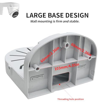 Indoor Outdoor Camera Bracket ABS Plastic Wall Mount L-Shaped Bracket for Security Dome IP Camera Mounting, Junction Box Cable Management (4.5in-SL-1PACK) - style: 4.5in-SL-1PACK