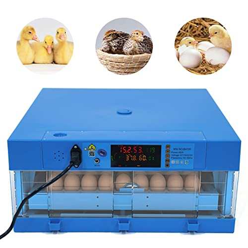 Fully Automatic Incubator for Hatching Eggs, 24-72PCS Egg Incubators with 360° Automatic Egg Turning and Humidity Control, Digital Display, for Hatching Chickens, Ducks, Quail, Goose Eggs