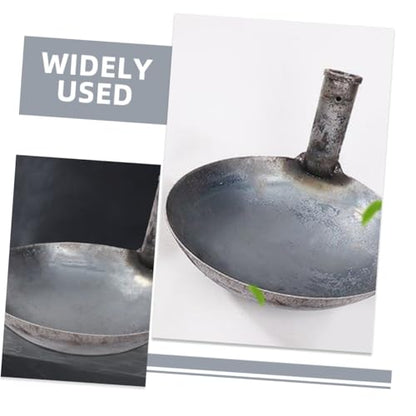 POPETPOP Thick Iron Ladle Spoon for Watering Reusable Long Handle Scoop for Garden and Household Use for Mixing Concrete and Feeding Livestock