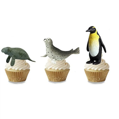 10Pcs Sea Animal Action Figures Toy for Kids, Great for Kids Stocking Stuffer, Bath Toys, Beach Toys, Cake Topper and Party Favors, Gifts, Prizes, Rewards - color: Sealifes