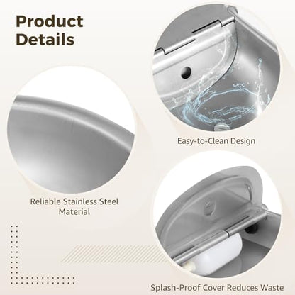 Automatic Animal Drinking Water Bowl, 304 Stainless Steel Livestock Waterer Kit with Float Valve, 31.5 in Metal Pipe, for Cattle, Poultry, and More