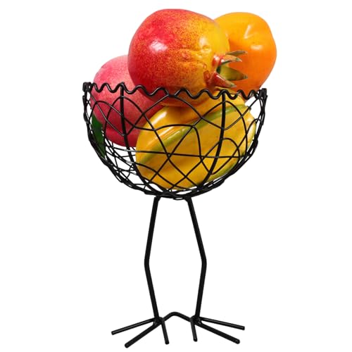 Luxshiny Wire Fruit Basket Storage Organizer for Kitchen Counter Multi-purpose Sundries Basket for Fruits Vegetables and More Design for Everyday Use