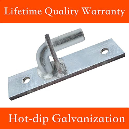 Wall Mount Gate Hinge, Sturdy Fence Gate Hinges Fence Post Chain Link Gate Hinge. 4 Pack Sturdy Wall Mount Gate Hinges with 5/8 Hinge Pin - color: Silver（4）