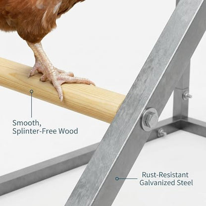 Chicken Roosting Bars, Chicken Perch with Swing, Backyard Poultry Farm, Chicken Coop Toys - Easy Installation & Cleaning, 37.6" l x 15.7" w x 27.5" h - size: 37.6"L x 15.7"W x 27.5"H