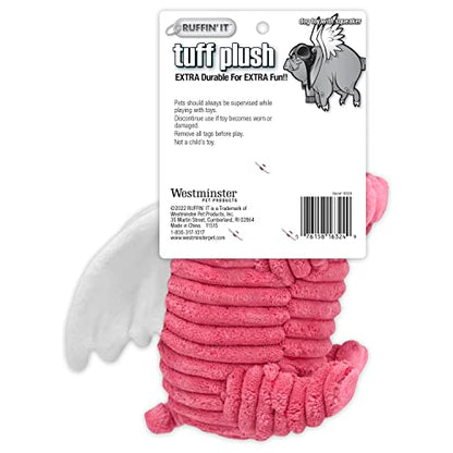 Ruffin' It Tuff Stuffed Plush Flying Pig Dog Toy