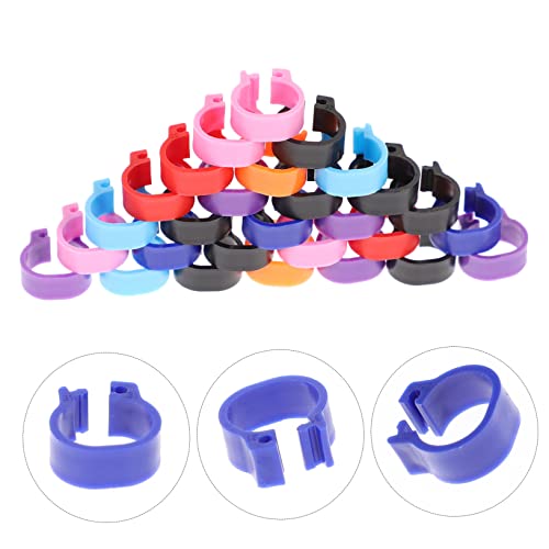 100pcs Colorful Poultry Foot Rings Large Clip-on Leg Bands for Pigeons Doves Ducks and Chickens Easy Identification for Bird Breeders and Enthusiasts