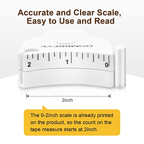 6 Pieces Body Measure Tape 60inch (150cm), Tape Measure Body Measuring Tape, Retractable Push Button and Double Scale, Measuring Tape for Body Measurements, Weight Loss, Sewing, Fabric, Cloth - color: Black + White