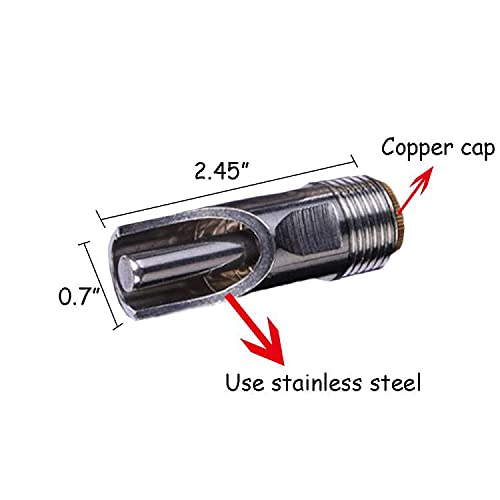 MESINURS Automatic Pig Watering Drinker - Stainless Steel Nipple Feeder System for Piglet, Growers, Sows, 5Pcs