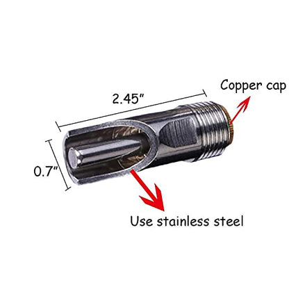 MESINURS Automatic Pig Watering Drinker - Stainless Steel Nipple Feeder System for Piglet, Growers, Sows, 5Pcs