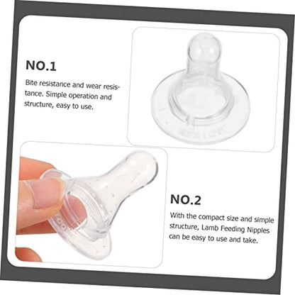 10Pcs Lamb Feeding Nipples Durable Milk Drink Pacifiers for Calves and Animals and Easy to Use for Livestock Feeding Supplies