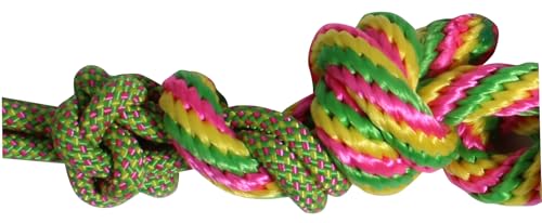 Professional's Choice Equine Rope Halter with 10-Feet Lead - color: Lime/Pink, size: One Size