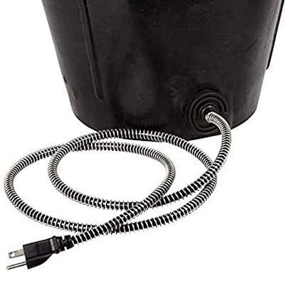 Farm Innovators Rubber 3 Gallon Flat Back Heated Bucket with Metal Handle, Built in Thermostat, and Concealed Heating Element, 70 Watt (4 Pack) - color: 3 Gallon, size: 4 Pack