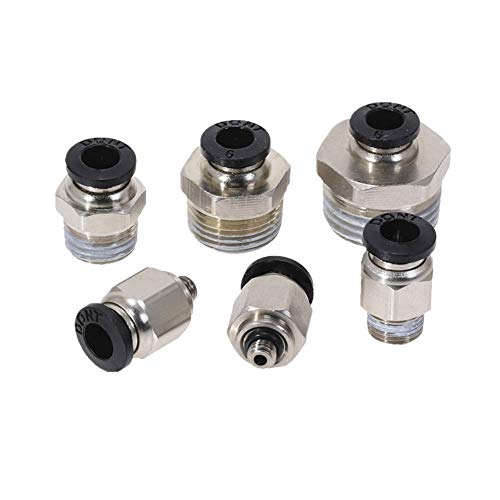 Beduan Push to Connect Fitting, 5/16" Tube OD x 1/4" NPT Thread Male Straight Pneumatic Air Fitting (Pack of 10) - size: 5/16"OD-1/4"NPT