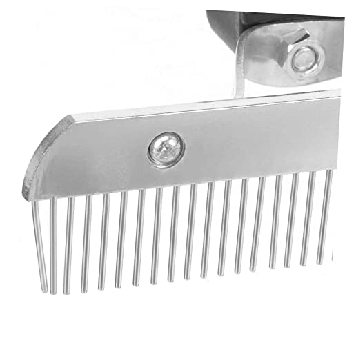 UPKOCH Practical Horse Hair Grooming Comb with Rubber Handle Metal Tooth Rake for Shedding and Mud Removal Comfortable Grip and Large Animals Massage Tool
