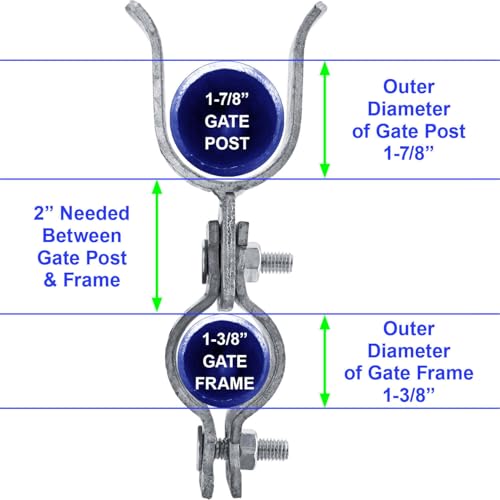 1-3/8" x 1-7/8" - Chain Link Fence Gate Fork Latch - Galvanized - with Hole for Padlock - CASE Qty 25 - size: 1-3/8" x 1-7/8" - CASE QTY 25