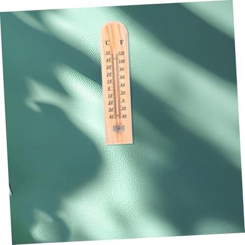 BESPORTBLE 2pcs Wooden Thermometer for Accurate Measurement and Livestock Farming Design for Indoor and Outdoor Use