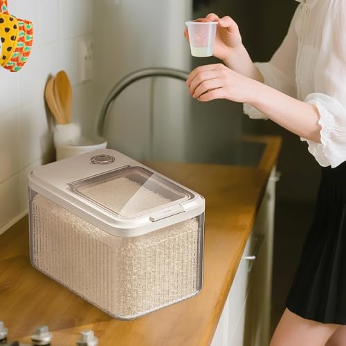 Dog Food Storage Container - Airtight Sealed Bin For Freshness Protection, Resistance With Locking Lid Moisture Control, Treat Dispenser For Dry Kibble Flour Grain Use Barn Garage 18 Inch - color: Transparent S