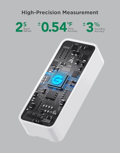 GoveeLife 2.0 WiFi Hygrometer Thermometer 3 Pack, Smart Humidity Temperature Sensor with App Notifications, Temperature Humidity for Bedroom, Wine Cellar, Basements(Only Support 2.4G Wi-Fi) - style: BT Gateway + 3 Sensor