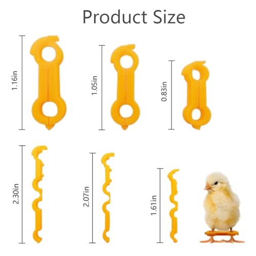 15pcs Baby Chicken Parrot Splay Leg Hobbles,Poultry Leg Bands for Newborn Spraddle Leg of Chick、Quails、Ducks、Bird Parrot of 1 to 3 Days Newly Hatched,3 Sizes