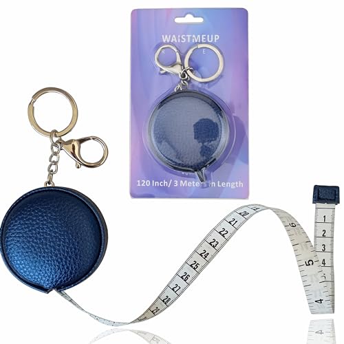 Tape Measure for Body Measuring Tape Double Scale Body Sewing Flexible Ruler for Medical Body Measurement Tailor Craft Ruler, Retractable Key Chain Mini Tape Measure 120 Inches/300cm (Royal Blue) - color: Royal blue