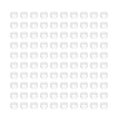 Omabeta 100PCS Reusable 8mm Pigeons Identification Leg Rings for Easy Dovecot Management and Marking, Lightweight Plastic Bands for Poultry Supplies (White) - color: White