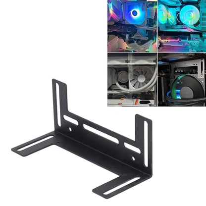 Computer Cooling Fan Mounting Bracket, Stainless Steel Bracket with Multiple Screw Holes for 80mm 92mm 120mm Case Fans PC Cooling System Enhancement (Black)