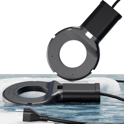 2Pack 250 Watt Pond De-Icer with Thermostat, Cast Aluminum Submersible Bird Bath Heater, Heated Chicken Water, Power Cord 9.8 Ft - size: 250W