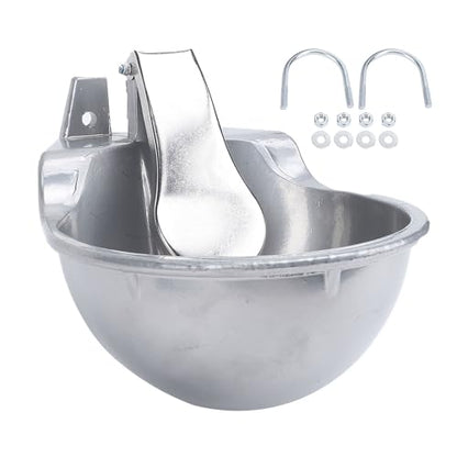 Fabater Livestock Water Bowl, Livestock Push Paddle Automatic Metal Waterer, Easy Installation Drinking Water Trough for Horse, Goat, Sheep, Cattle