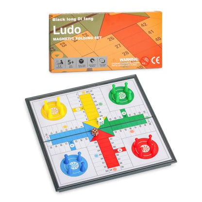 Ludo Magnetic Folding Travel Board Game Set - 9.75 Inches
