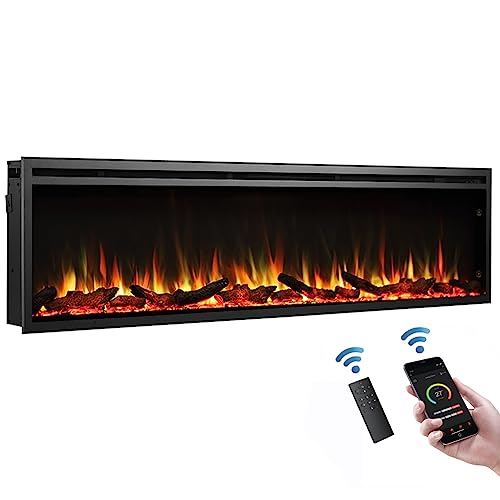 LegendFlame Austin in Wall Recessed & Wall Mounted Electric Fireplace (72") - size: 72"