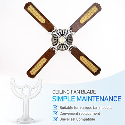 DOITOOL Replacement Ceiling Fan Blades Arms: White Finish Ceiling Fan Blades Arm Bracket for Replacing to Keep It Works Well