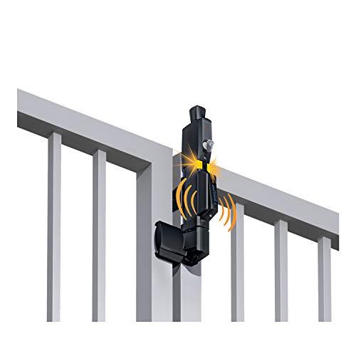 D&D TECHNOLOGIES ML3AVPKAG2 MagnaLatch Alert Vertical Pull 12-inches Gate Latch, Child & Pet Safety Magnetic Gate Latch and Lock, Audible & Visual Alarm, Any Square Gate Frame and Post - style: 12 7/16 Inch