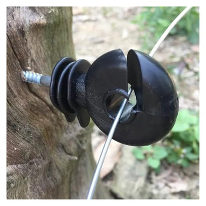 Electric Fencing Ring Insulators Electric Fence Insulators Self Tapping Nails Wood Post Temperature Resistant Screw-in Insulator for Farm(30PCS) - size: 30PCS
