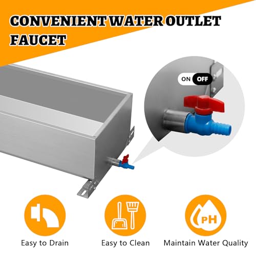 Automatic Livestock Water Trough Galvanized Self Filling Water Bowl with Float Large Capacity Water Troughs for Livestock Water Bowls for Dogs Horse Goat Pets Pig Cow Deer