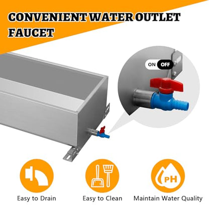 Automatic Livestock Water Trough Galvanized Self Filling Water Bowl with Float Large Capacity Water Troughs for Livestock Water Bowls for Dogs Horse Goat Pets Pig Cow Deer