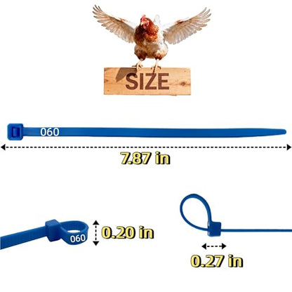 Vibrant 120Pcs Chicken Leg Bands-Easily Identify Your Poultry with Colorful Leg Bands-Durable and Laser Engraved for Long-Lasting Visibility-Perfect for Chicken,Duck,and Goose Owners