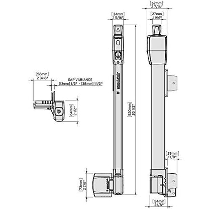 D&D Technologies ML3TPKAWT MagnaLatch Top Pull 20-inch Gate Latch, Magnetic Lock System, Professional-Grade Pool & Child Safety Gate Latch, Weather-Resistant Hardware, Any Square Gate Frame and Post - color: White, size: 20 1/2 Inches