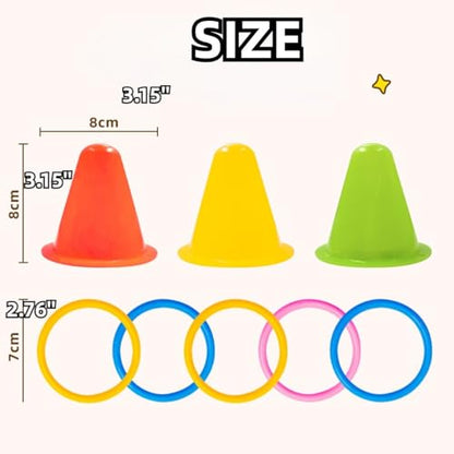 Rabbit Training Rings Toy Interactive Educational Stacking Rings 5 Random Colors Puzzle Toys for Small Animal Bird Kitten Ferret Guinea Pig Squirrel (Yellow) - color: Yellow