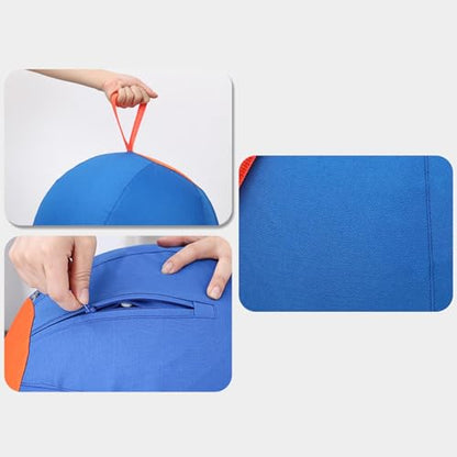 Herding Ball for Dogs, Jolly Ball for Dogs and Goats, Dog Soccer with Straps & Hand Pump for Cattle Dog, Collies, and Herding Breeds for Training and Play, Not Suitable for Chewing or Gnawing - 18"
