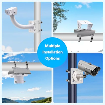 Universal Security Camera Mount Wall Mounting Brackets,Vertical Pole Mount Adapter Bracket for CCTV Camera Pole Clamp Solar Panel Clamps Outdoor Video Surveillance - size: Pole Strap Mount Bracket 3
