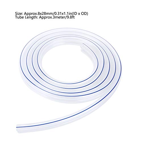 Milking Machine Tube, G1/8 3 Meter Transparent Milker Tube Food Grade Hose Milking Machine Accessories for Milking Cattle and Sheep