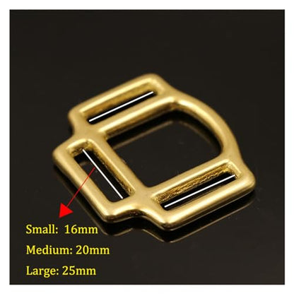 Solid Brass Horse Halter Square 3-Sided Halter Bridle Buckles Equestrian Equipment Leather Craft DIY Accessory(Size:16mm) - size: 16mm