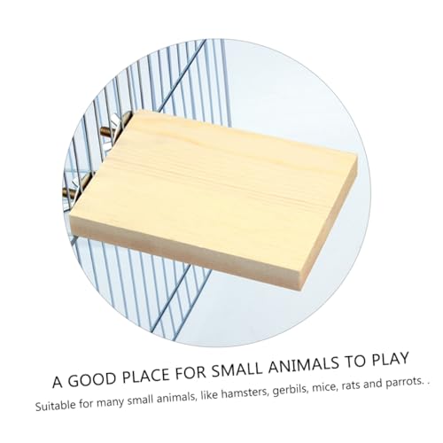 POPETPOP 3pcs Parrot Wood Platform Perches for Bird Cage Branch Stand for Animals Encourages Exercise and Coordination for Hamsters Mice and Parrots