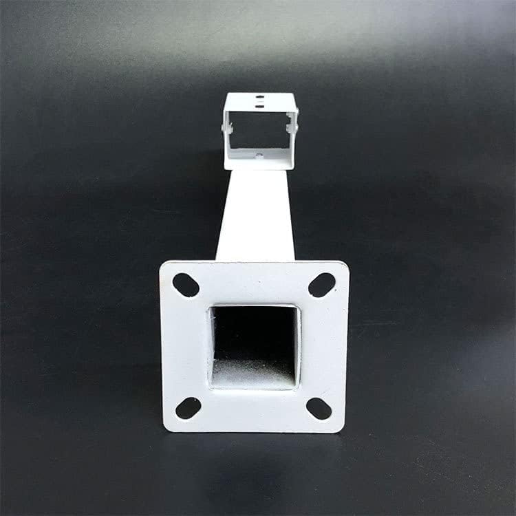 30cm/11.8” Security Camera Mount Bracket with L-Shaped Adapter Plate, Indoor Outdoor Heavy Duty CCTV Bracket for Dual Cameras/Solar Panel/LED Light, Built-in Cable Management